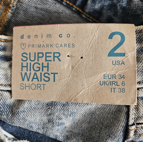 Primark Blue Distressed Jean Shorts - Picture 5 of 7